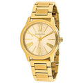 Michael Kors Hartman Quartz Gold Dial Gold Steel Strap Watch For Women - MK3490