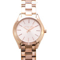 Michael Kors Slim Runway Rose Gold Dial Rose Gold Steel Strap Watch for Women - MK3513