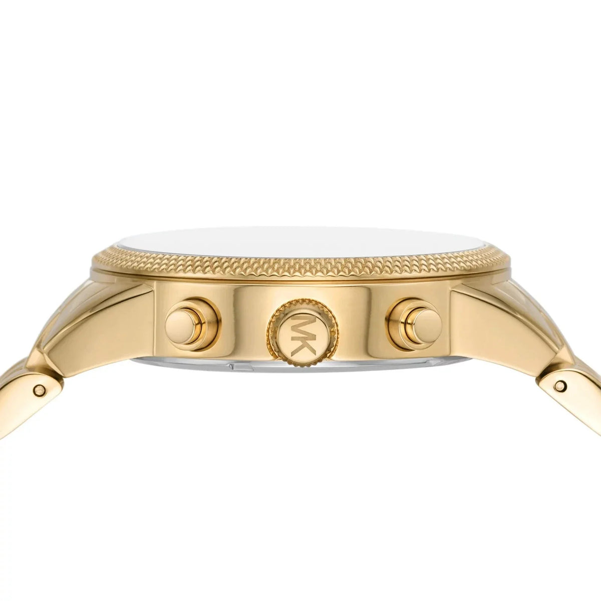 Michael Kors Hutton Chronograph Gold Dial Gold Steel Strap Watch For Men - MK8953