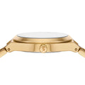 Michael Kors Lennox Analog Blue Dial Gold Steel Strap Watch for Women - MK7460