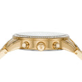 Michael Kors Ritz Chronograph Gold Dial Gold Steel Strap Watch For Women - MK6937