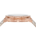 Michael Kors Runway Quartz Rose Gold Dial White Leather Strap Watch For Women - MK6980