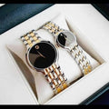 Movado Veturi Quartz Black Dial Two Tone Steel Strap Watch for Men - 0606932