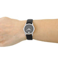 Movado Museum Classic Black Dial Black Leather Strap Watch For Women - 0606503