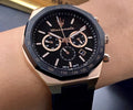 Maserati Stile Black Matte Dial Black Leather Strap Watch For Men - R8871642001