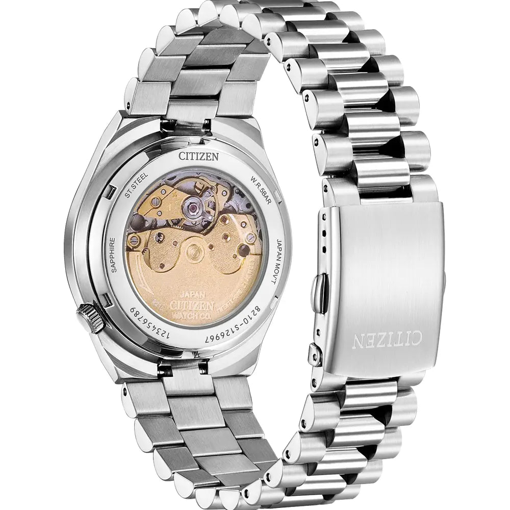 Citizen x Pantone Automatic Dreamy Pink Dial Silver Steel Strap Watch For Men - NJ0158-89X