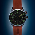 Maurice Lacroix Pontos S Diver Black Dial Orange Rubber Strap Watch For Men - PT6248-SS00L-330-J