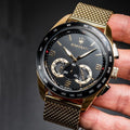 Maserati Traguardo 45mm Quartz Gold Black Dial Watch For Men - R8873612010