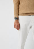 Emporio Armani Claudio Chronograph Black Dial Black Leather Strap Watch For Men - AR11542