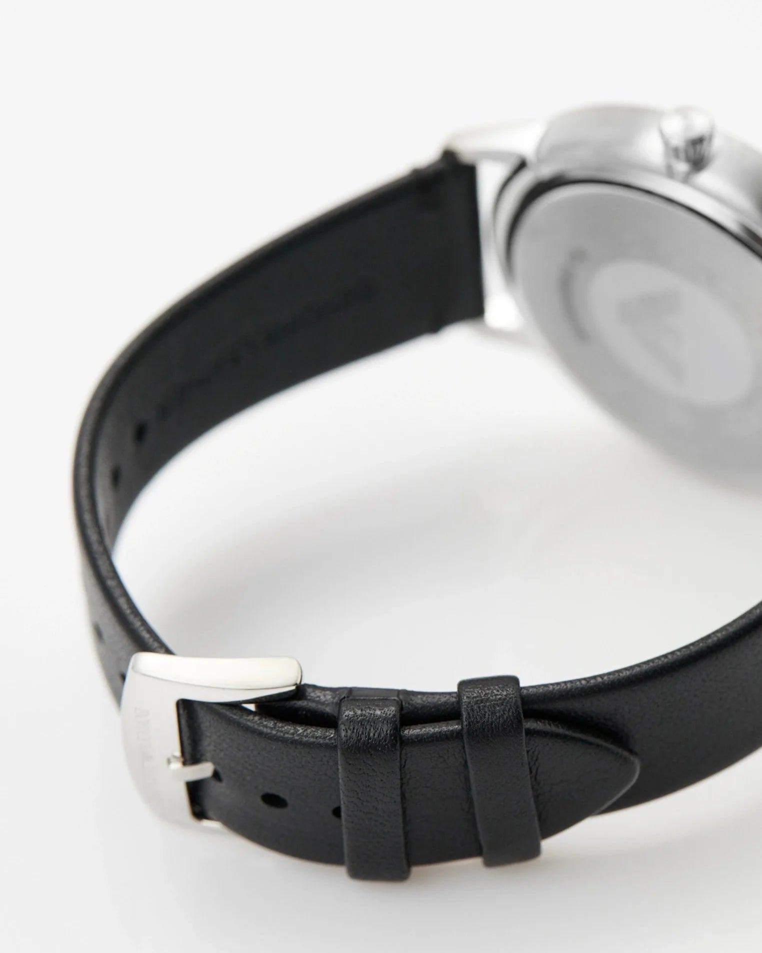 Emporio Armani Ruggero Black Dial Black Leather Strap Watch for Men - AR11193