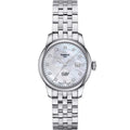 Tissot Le Locle Automatic Diamonds Mother of Pearl Dial Silver Steel Strap Watch For Women - T006.207.11.116.00
