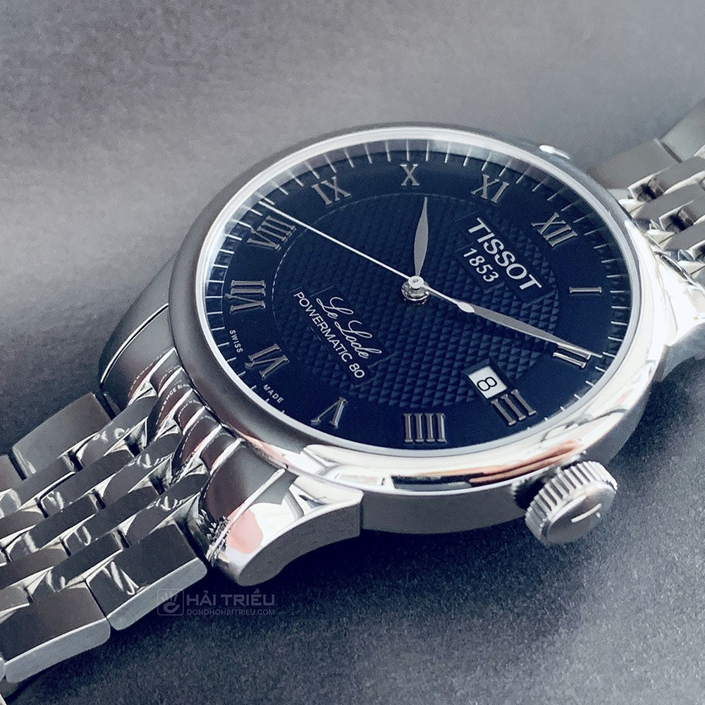 Tissot Le Locle Powermatic 80 Blue Dial Silver Steel Strap Watch For Men - T006.407.11.043.00
