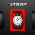 Tissot T Classic Carson White Dial Black Leather Strap Watch for Men - T085.410.16.013.00