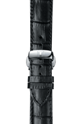 Tissot T Classic Bridgeport Black Dial Black Leather Strap Watch For Men - T097.410.16.058.00