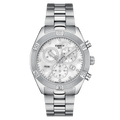 Tissot PR 100 Sport Chic Chronograph Diamonds Mother of Pearl Dial Silver Steel Strap Watch for Women - T101.917.11.116.00