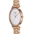 Tissot Everytime Medium White Dial Rose Gold Mesh Bracelet Watch For Men - T109.410.33.031.00