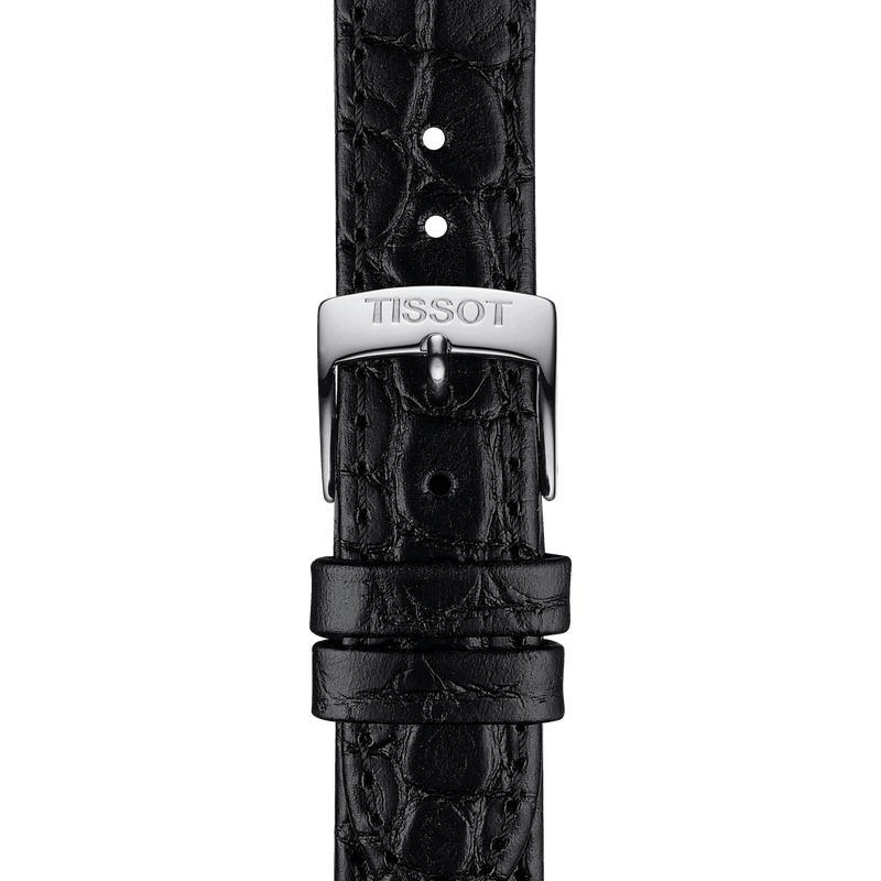 Tissot Everytime Small White Dial Black Leather Strap Watch For Women - T109.210.16.033.00