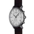 Tissot Carson Premium Chronograph White Dial Brown Leather Strap Watch For Men - T122.417.16.011.00