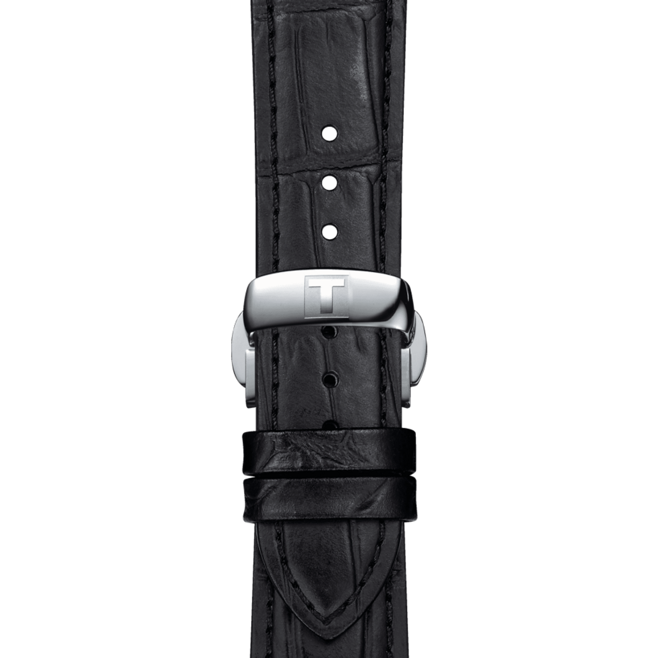 Tissot Gentlemen Blue Dial Black Leather Strap Watch for Men - T127.410.16.041.01