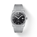 Tissot PRX Powermatic 80 Black Dial Silver Steel Strap Watch For Men - T137.407.11.051.00