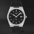 Tissot PRX Black Dial Black Rubber Strap Watch For Men - T137.410.17.051.00
