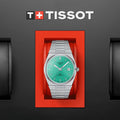 Tissot PRX Powermatic 80 Automatic Mint Green Dial Silver Steel Strap Watch for Men - T137.407.11.091.01