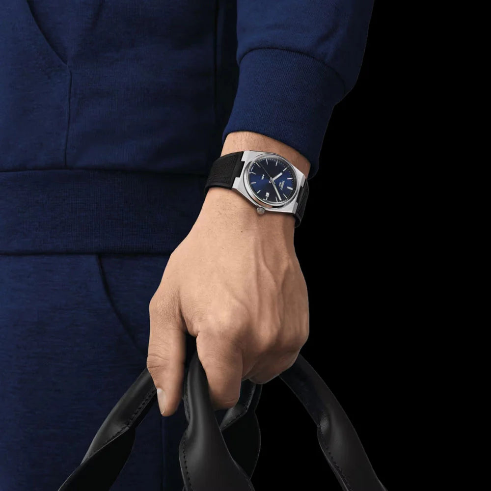 Tissot PRX Black Dial Black Rubber Strap Watch For Men - T137.410.17.051.00