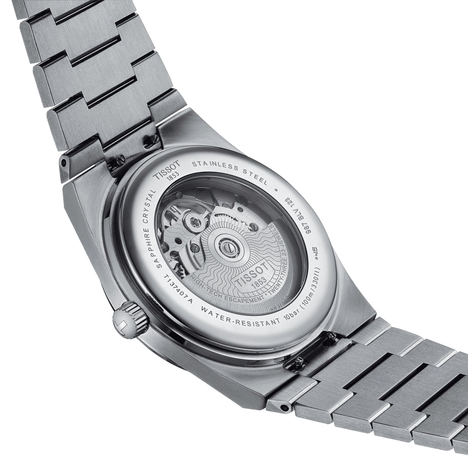 Tissot PRX Powermatic 80 Blue Dial Silver Steel Strap Watch for Men - T137.407.11.041.00