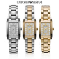Emporio Armani Classic Diamonds Silver Dial Silver Steel Strap Watch For Women - AR3170