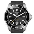 Tag Heuer Aquaracer Professional 300 Automatic Black Dial Black Rubber Strap Watch for Men - WBP201A.FT6197