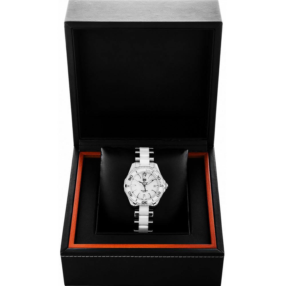 Tag Heuer Aquaracer Diamonds White Dial Two Tone Steel Strap Watch for Women - WAY131H.BA0914