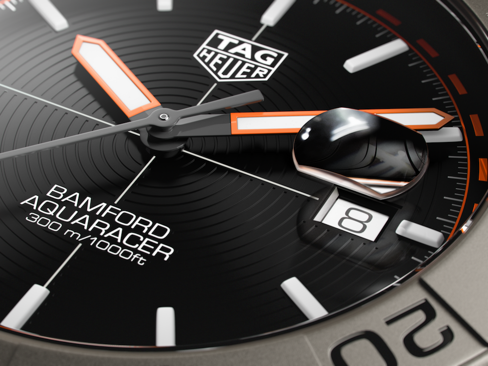 Tag Heuer Aquaracer Calibre 5 Bamford Limited Edition Black Dial Grey Steel Strap Watch for Men - WAY208C.FC6383