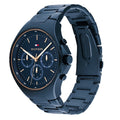 Tommy Hilfiger Justin Chronograph Blue Dial Blue Steel Strap Watch For Men - 1792058