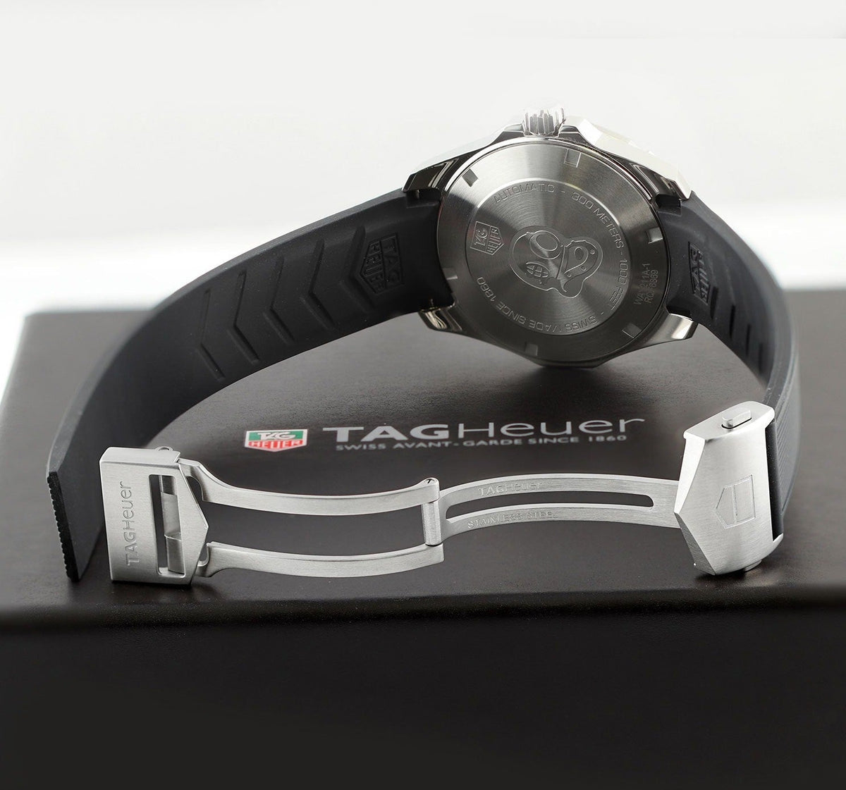 Tag Heuer Aquaracer Calibre 5 Automatic 41mm Black Dial Black Rubber Strap Watch for Men -  WAY211A.FT6151