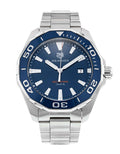 Tag Heuer Aquaracer Blue Dial Silver Steel Strap Watch for Men - WAY101C.BA0746