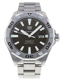 Tag Heuer Aquaracer Calibre 5 Automatic Sunray Brown Dial Silver Steel Strap Watch for Men - WAY2018.BA0927