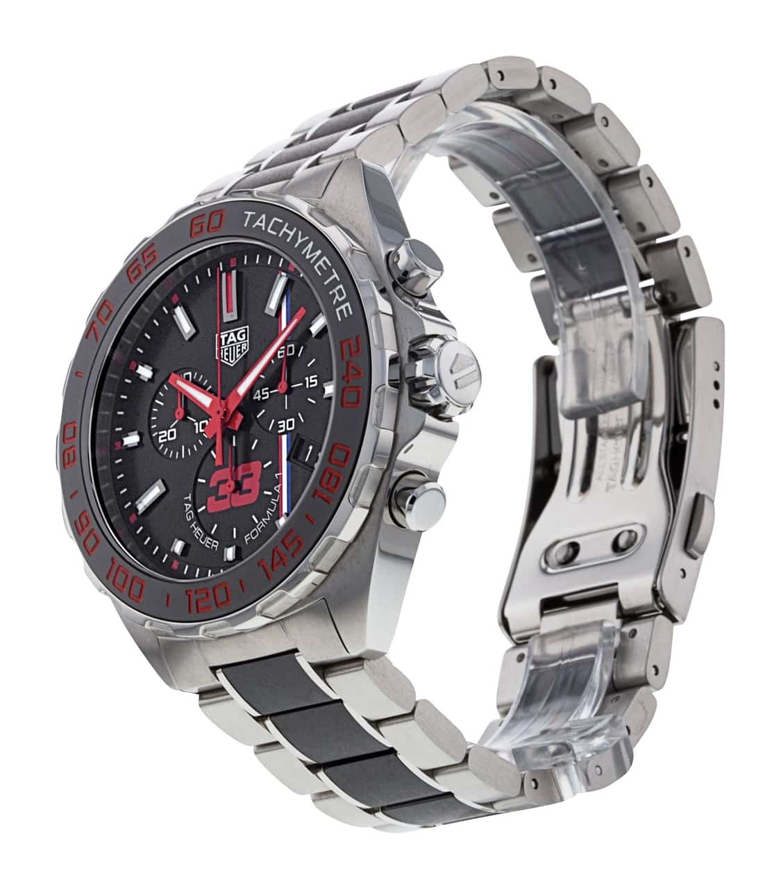 Tag Heuer Formula 1 Max Verstappen Limited Edition Grey Dial Two Tone Steel Strap Watch for Men - CAZ101U.BA0843