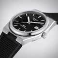 Tissot PRX Powermatic 80 Black Dial Black Rubber Strap Watch for Men - T137.407.17.051.00