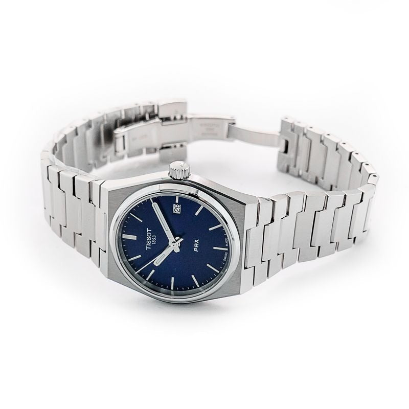 Tissot PRX Blue Dial Silver Steel Strap Watch For Women - T137.210.11.041.00