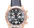 Tissot T Sport PRS 516 Chronograph Grey Dial Grey Leather Strap Watch for Men - T131.617.36.082.00