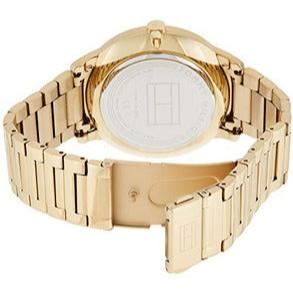 Tommy Hilfiger Hunter White Dial Gold Steel Strap Watch for Men - 1791609