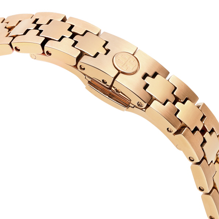 Tory Burch Reva Rose Gold Dial Rose Gold Steel Strap Watch for Women - TBW4043