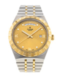 Tudor Royal Automatic Diamonds Gold Dial Two Tone Steel Strap Watch for Men - M28603-0006