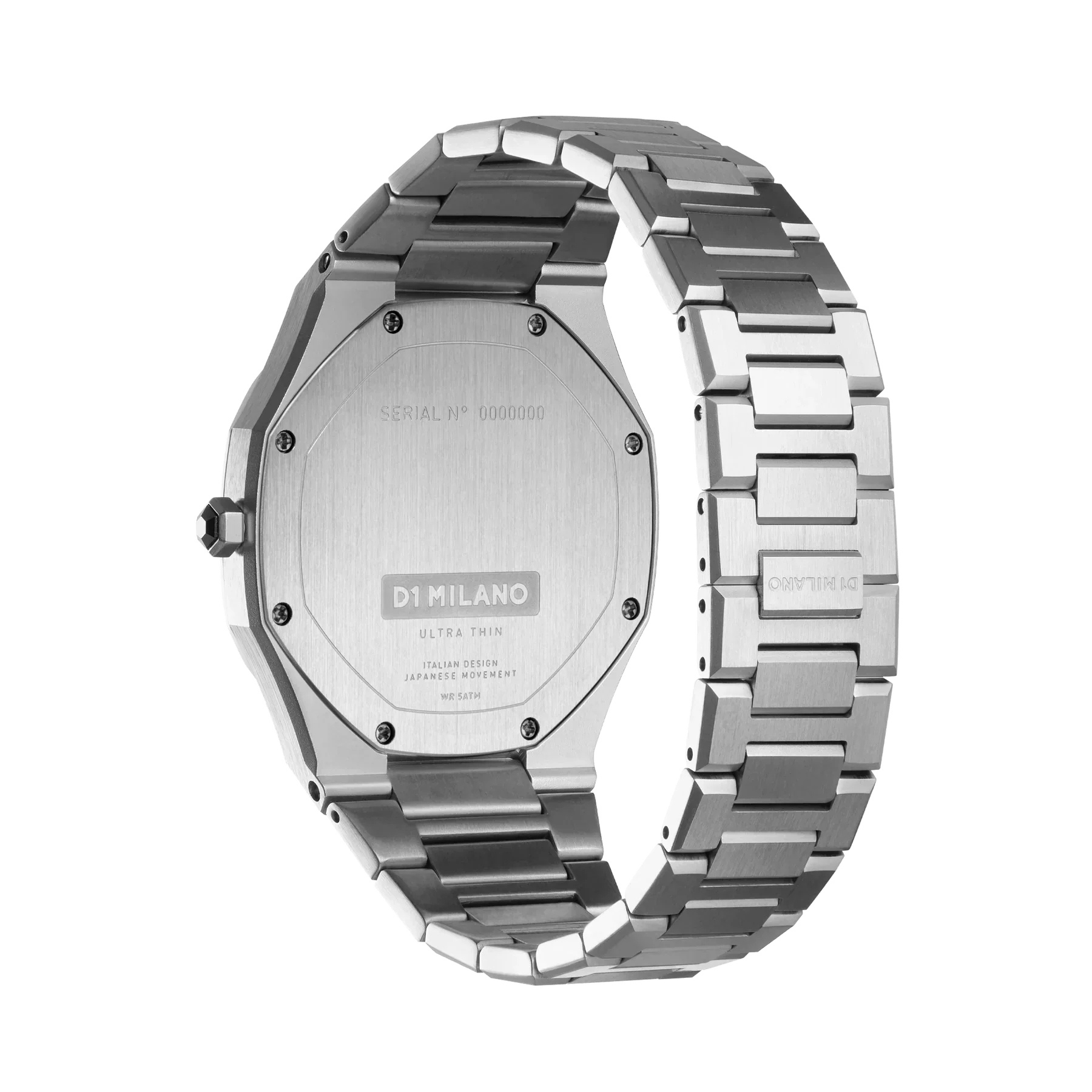 D1 Milano Ultra Thin Blue Dial Silver Steel Strap Watch for Men - D1-UTBJ09