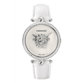 Versace Palazzo Empire White Dial White Leather Strap Watch for Women - VCO010017