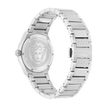 Versace V-Auria Quartz Turquoise Dial Silver Steel Strap Watch for Women - VE0F00225