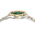 Versace Hellenyium Quartz Green Dial Two Tone Steel Strap Watch For Men - VEVI00620