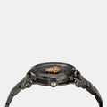 Versace Palazzo Empire Quartz Black Dial Black Steel Strap Watch For Men - VEDB00518