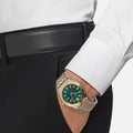 Versace V-Urban Green Dial Two Tone Steel Strap Watch for Men - VELQ00619