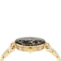 Versace Greca Sport Quartz Black Dial Gold Steel Strap Watch for Men - VEZ300721
